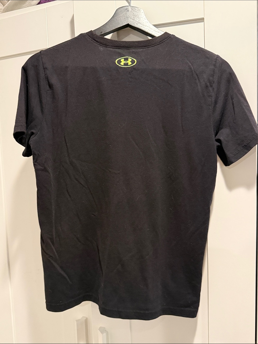 Under Armour Black Short-Sleeve Tee with Blue and Green Logo Graphic - Picture 3 of 3